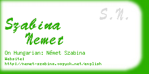 szabina nemet business card