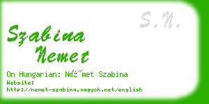 szabina nemet business card